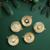 Shatterproof Retro Reflector Christmas Ball Ornaments - 3.25" (80mm) - Champagne Gold - 5ct - IMAGE 1