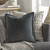 18" Calma Semplicita Charcoal Gray Decorative Square Throw Pillow - Down Filler - IMAGE 2