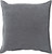 18" Calma Semplicita Charcoal Gray Decorative Square Throw Pillow - Down Filler - IMAGE 1