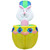 Lighted and Animated Inflatable Easter Bunny Basket Outdoor Decoration - 5.5' - - IMAGE 2