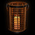 Rattan Glass Candle Lantern with Jute Handle - 11.5" - IMAGE 3