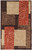 8' x 11' Fiori Brown and Burnt Orange Hand Tufted Rectangular Polyester Area Throw Rug - IMAGE 1