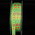 Lime Green and Blue Polka Dot Wired Craft Ribbon 0.25" x 108 Yards - IMAGE 1
