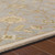 5' x 8' Moss Green and Gold Floral Hand Tufted Rectangular Area Throw Rug