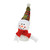 8" Plush Jolly Snowman with Plaid Santa Hat Decorative Christmas Ornament - IMAGE 2