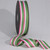 White and Green Striped Woven Grosgrain Craft Ribbon 1.5" x 55 Yards - IMAGE 1