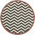 5.25' Brown and Black Machine Woven Round Outdoor Area Throw Rug - IMAGE 1