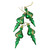 4ct Green and Gold 2-Finish Shatterproof Christmas Finial Ornaments 4.5" - IMAGE 1