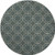 8' Serene Stars Sage Green and Blue Hand Hooked Outdoor Area Throw Rug - IMAGE 1