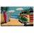 Retro Car on Beach Rectangular Coir Door Mat 18" x 30" - IMAGE 2