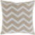 22" Gray and Brown Hand Woven Square Throw Pillow - IMAGE 1