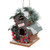 9" Brown and Green Woodland Happy Holiday's Birdhouse Christmas Ornament - IMAGE 1