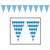 Club Pack of 12 Blue and White Oktoberfest Pennant Banner Hanging Decors 30' - IMAGE 1