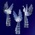 Clear Icy Instrument Playing Angel Figurines - 16.75" - Set of 6 - IMAGE 1