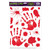 Bloody Hand Print Halloween Window Clings - Red - Pack of 12 - IMAGE 2