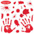 Bloody Hand Print Halloween Window Clings - Red - Pack of 12 - IMAGE 5