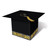 Graduation Cap Card Box - 8.5" - Black and Gold - Pack of 6 - IMAGE 2