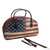 20" Decorative Vintage-Style American Flag Travel Bag with Handles and Shoulder Strap - IMAGE 1