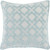 18" Blue and White Geometric Pattern Square Throw Pillow - IMAGE 1