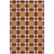 8' x 11' Sunny Squares Red and Brown Wool Area Throw Rug - IMAGE 1