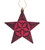 12ct Matte Burgundy Glittered Star Shatterproof Christmas Ornaments 5" - IMAGE 1