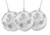 3ct White and Silver Rhinestone and Beaded Shatterproof Christmas Ball Ornaments 3" (75mm) - IMAGE 1