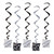 Club Pack of 30 Silver and Black Whirls "Happy New Year" Party Decoration 33" - IMAGE 1