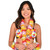 Club Pack of 12 Red and Blue Adjustable Adult Women Floral Bikini Top Luau Costume Accessories - One Size - IMAGE 1
