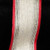 Red and White Edged French Wired Craft Ribbon 1.25" x 22 Yards - IMAGE 1