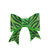 3" Green and Black Glittered Zebra Print Bow Christmas Ornament - IMAGE 2