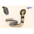 Pack of 3 Life-like Handcrafted Extra Soft Plush Curled Cobra Stuffed Animals 33.5" - IMAGE 1