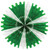 Club Pack of 12 Green and White Tissue Fan Hanging Decor 25" - IMAGE 1