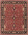 7.5' x 9.5' Burgundy Red and Black Hand Tufted Wool Area Throw Rug - IMAGE 1