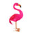 23.75" Standing Hot Pink Feathered Flamingo Decoration - IMAGE 1