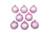 Shiny Finish Glass Christmas Ball Ornaments - 3.25" (80mm) - Baby Pink - 8ct - IMAGE 2