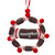 4" Brown and Red Tootsie Roll Chewy Chocolate Candy Christmas Wreath Ornament - IMAGE 1