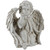 10" Ivory Angel Boy on Knee with Bird Outdoor Garden Statue - IMAGE 5