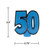 Bold Glitter Molded Numeral 50 Party Candles - 3.5" - Pack of 6 - IMAGE 2