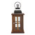 18" Modern Sheesham Wood Candle Lantern with Silver Metal Handle - IMAGE 5