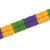 Mardi Gras Themed Tissue Paper Leaf Garland - 12' - Pack of 12 - IMAGE 1