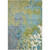 5' x 7.5' Contemporary Steel Blue and Green Rectangular Area Throw Rug - IMAGE 1