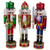 Set of 3 Red Sequin Jacket Wooden Christmas Nutcrackers 14.25" - IMAGE 1