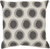 22" Cream White and Smoke Gray Contemporary Square Throw Pillow - Down Filler - IMAGE 1