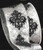 Black and Gray Damask Wired Craft Ribbon 2.5" x 20 Yards - IMAGE 1