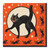 Club Pack of 192 Orange and Black 2-Ply Vintage Cat Halloween Disposable Lunch Napkins 6.5" - IMAGE 1