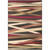 4' x 5.25' Contemporary Brown and Red Shed-Free Rectangular Area Throw Rug - IMAGE 1