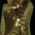 Forest Green and Gold Milfoil Leaf Sequined Wired Craft Ribbon 4" x 10 Yards - IMAGE 1