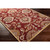 5' x 8' Floral Red and Beige Hand Tufted Rectangular Wool Area Throw Rug - IMAGE 5