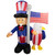 Inflatable Lighted Uncle Sam with American Flag and Eagle Outdoor Decor - 6' - IMAGE 1