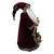 24" Burgundy Santa Claus with Teddy Bear Christmas Figure - IMAGE 5